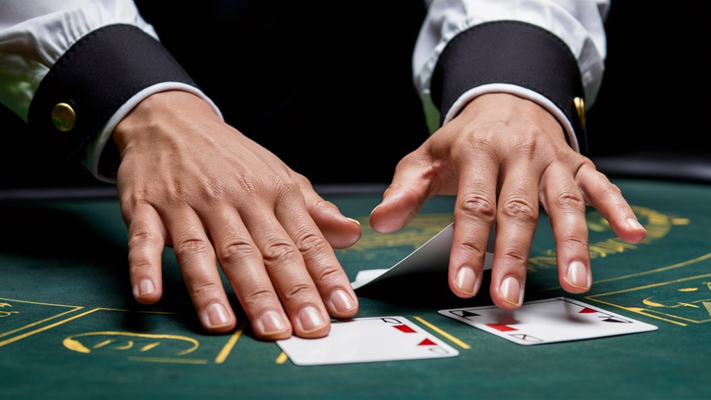 dealer hand placement techniques
