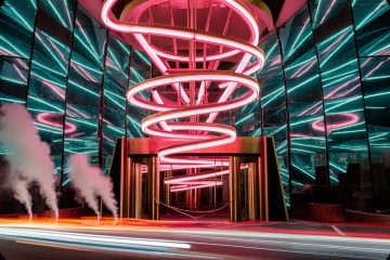 casino lights pierce darkness