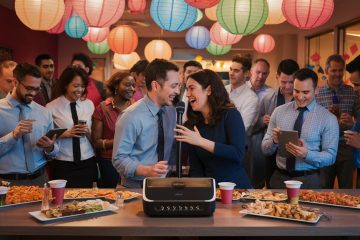 organize team karaoke party