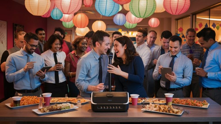 organize team karaoke party