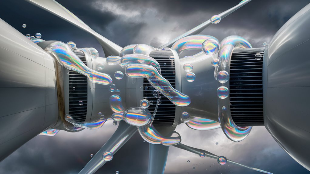 wind drives moving machine parts