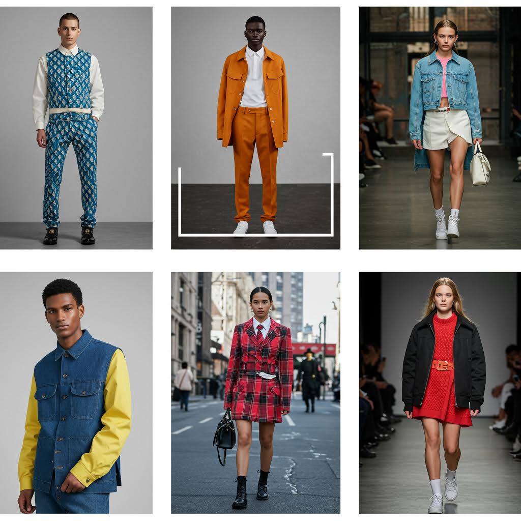 패션 모델들이 알파벳 솔루션과 연동된 런웨이 콘셉트를 선보이는 장면