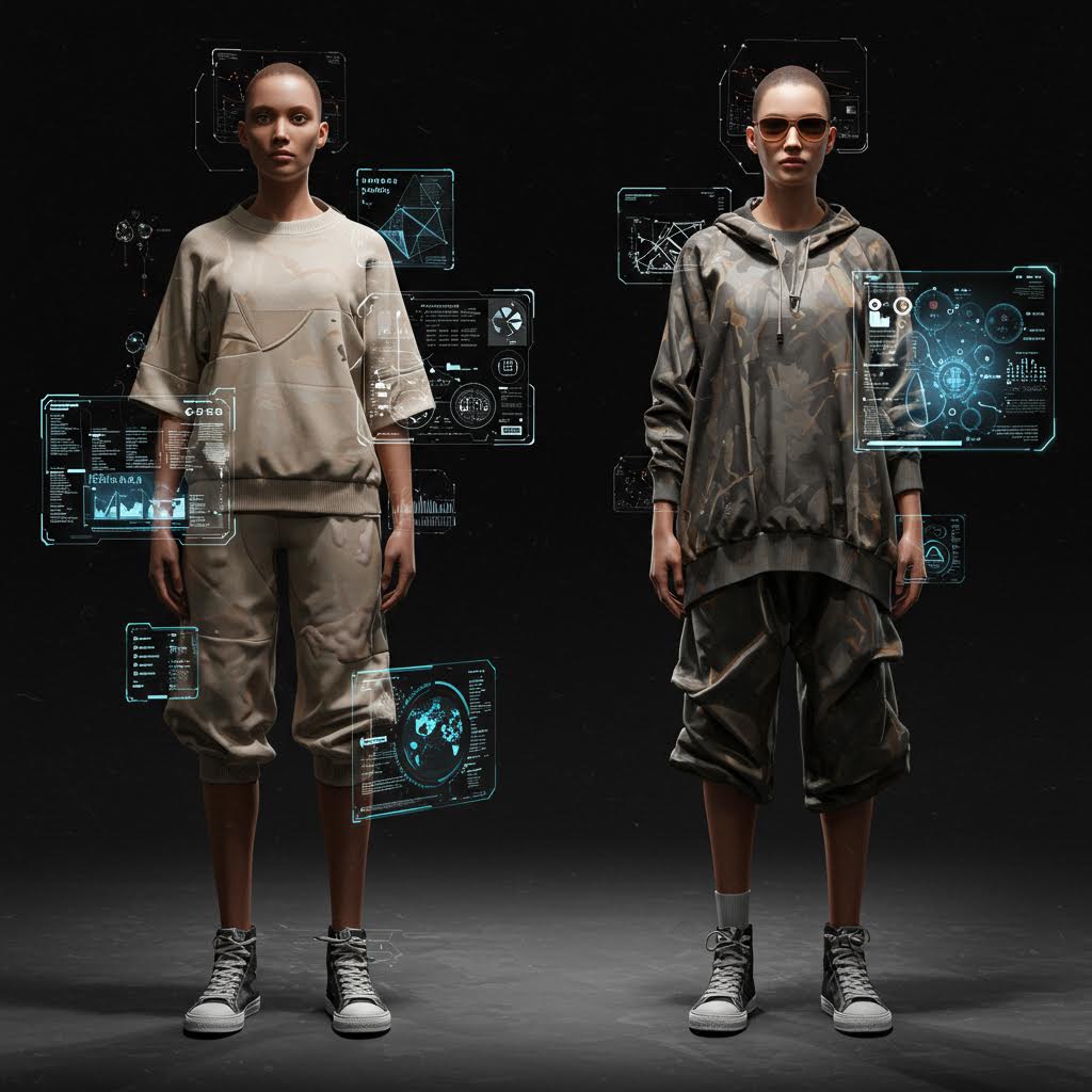 서 있는 인물 주위에 데이터 패널이 떠오르는 장면은 루믹스가 설계한 체계적 운영을 드러내는 인상